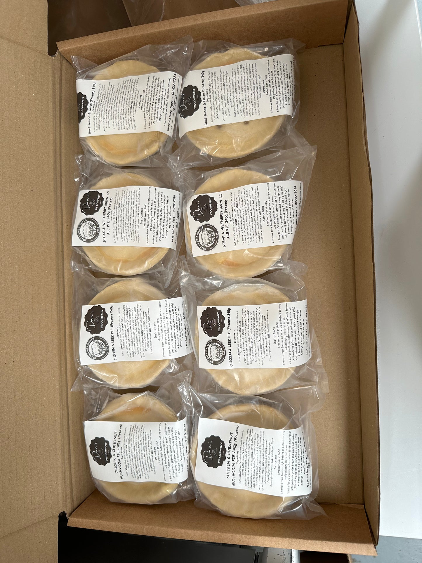 Box of 8 Frozen Pies